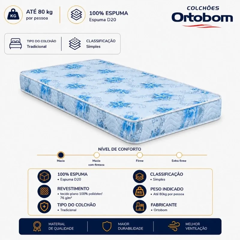 Foto oficial do Colchão Ortobom Dream Soft